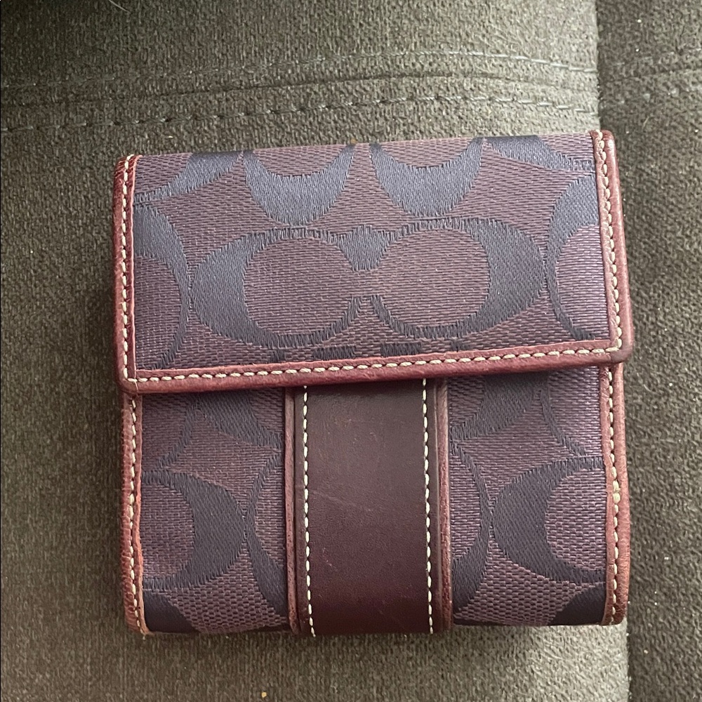 Coach Wallet in Purple/ burgundy/ eggplant color